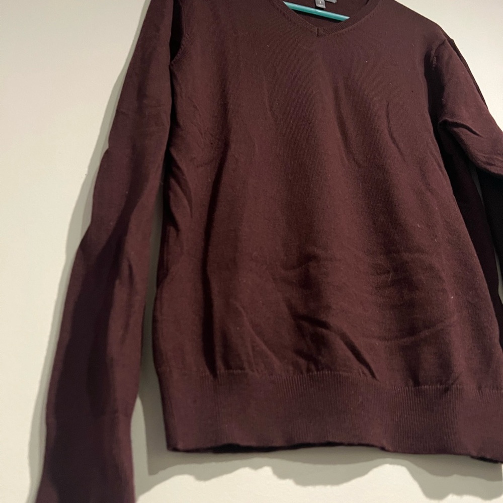 Bonobos V-Neck Sweater in Rich Brown